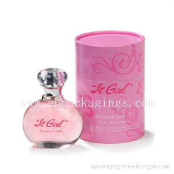 High quality custom printed cylinder paper perfume box/tube box for perfume bottle